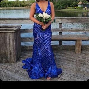 JOVANI GOWN STYLE 59762 Royal Blue Size 6